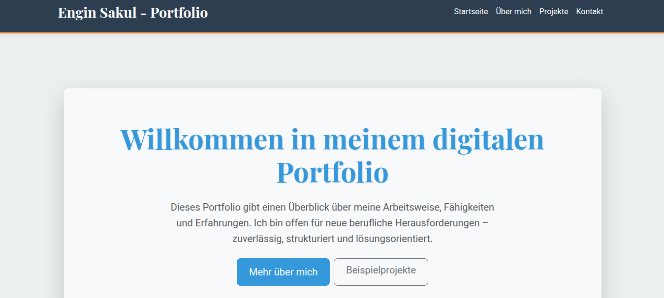 Screenshot von Mein persönliches E-Portfolio