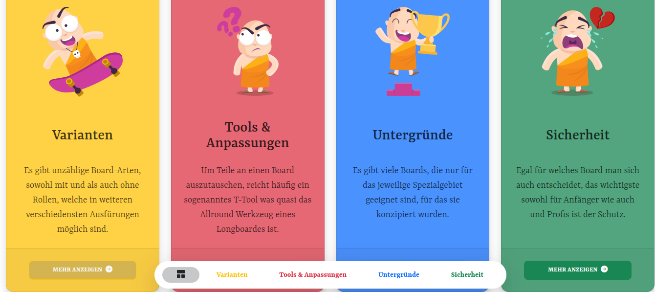Screenshot von Infowebsite als Grundbaustein für eine Verkaufsseite